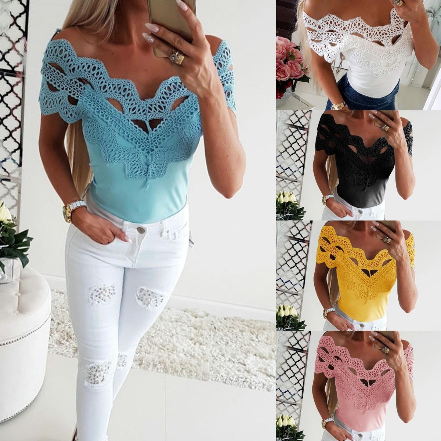 Lace signature blouse - Taylor K Shop
