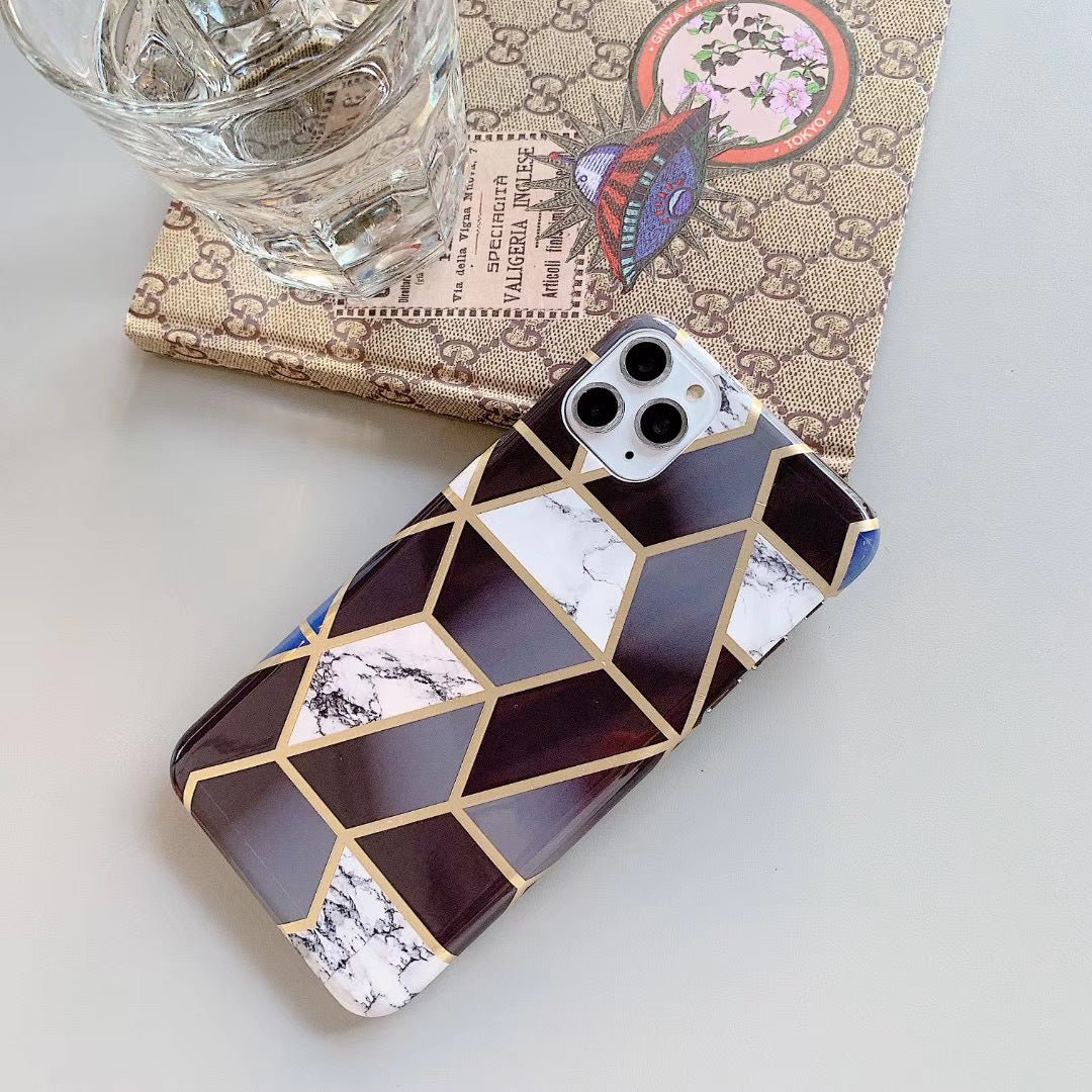 Laser diamond mosaic marble phone case - Taylor K Shop