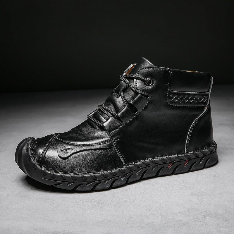 Leather shoes leather men casual shoes - Taylor K Shop