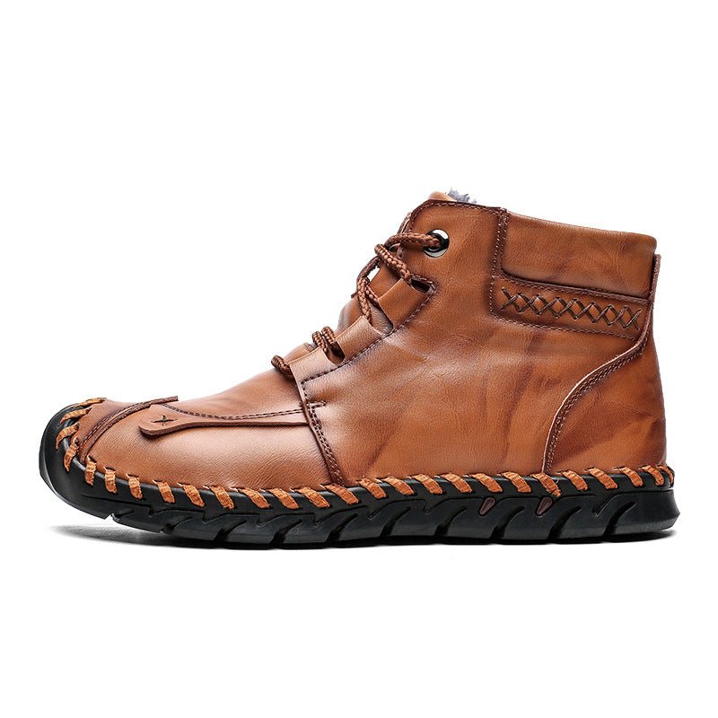 Leather shoes leather men casual shoes - Taylor K Shop