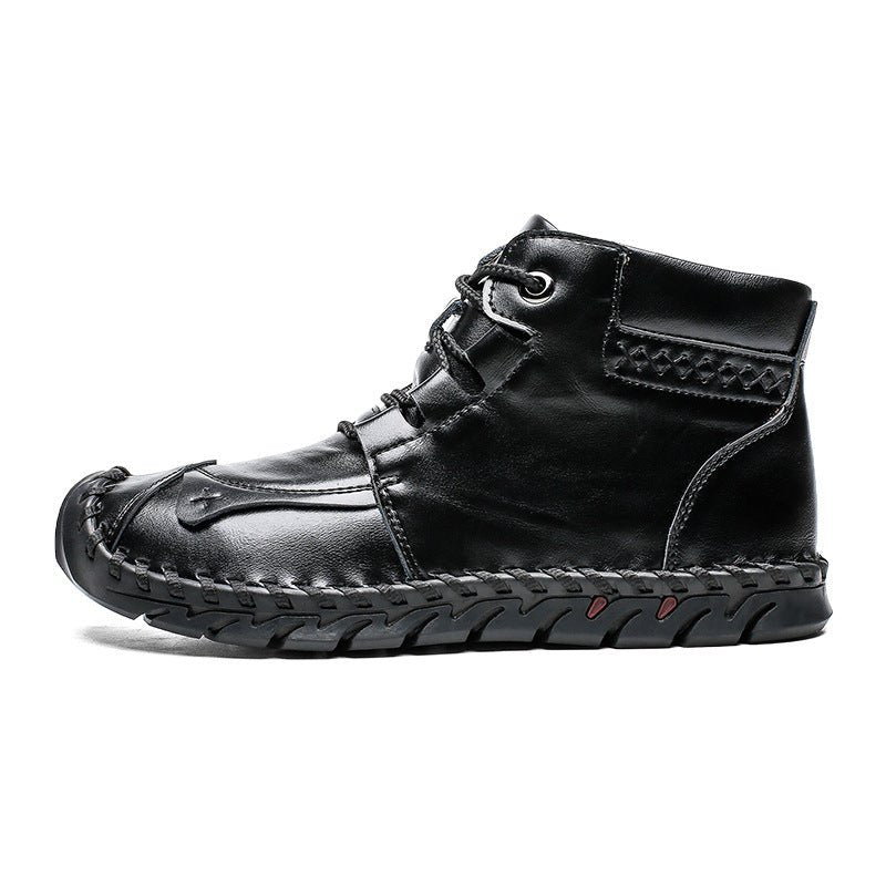 Leather shoes leather men casual shoes - Taylor K Shop