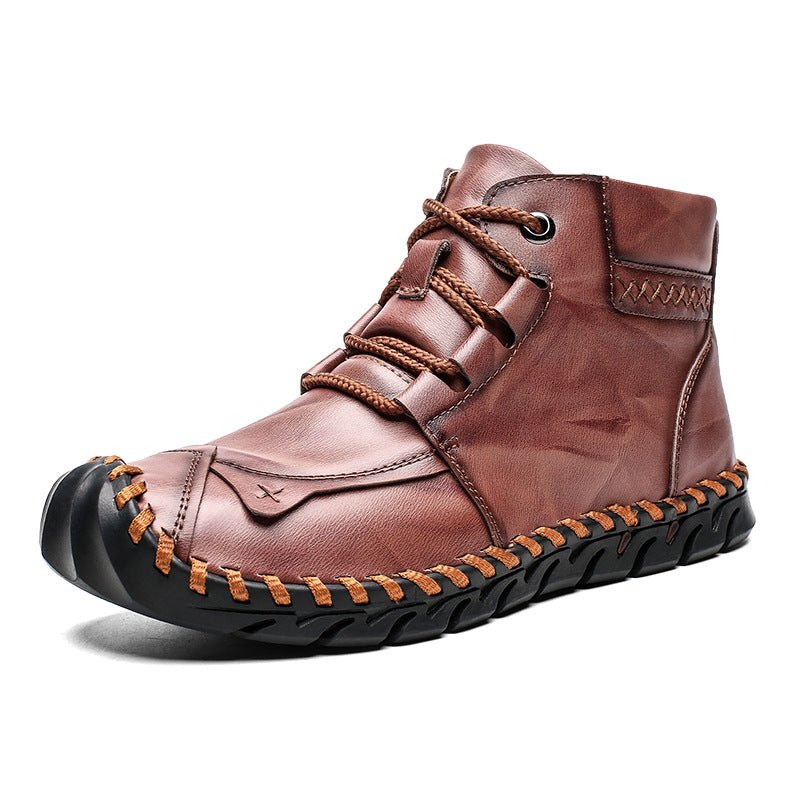 Leather shoes leather men casual shoes - Taylor K Shop