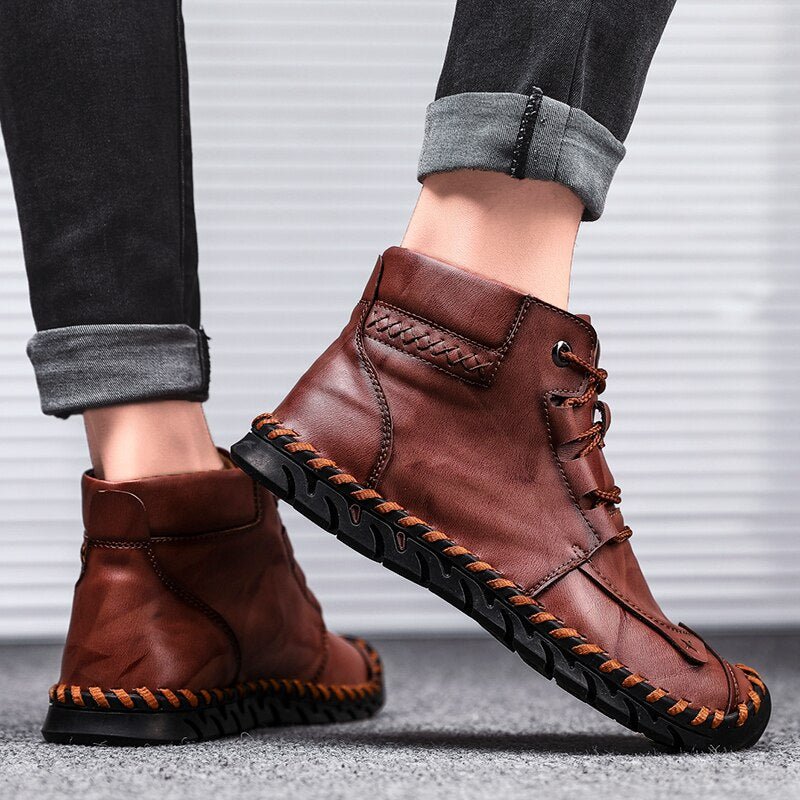Leather shoes leather men casual shoes - Taylor K Shop