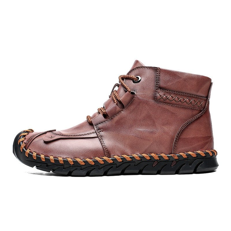 Leather shoes leather men casual shoes - Taylor K Shop