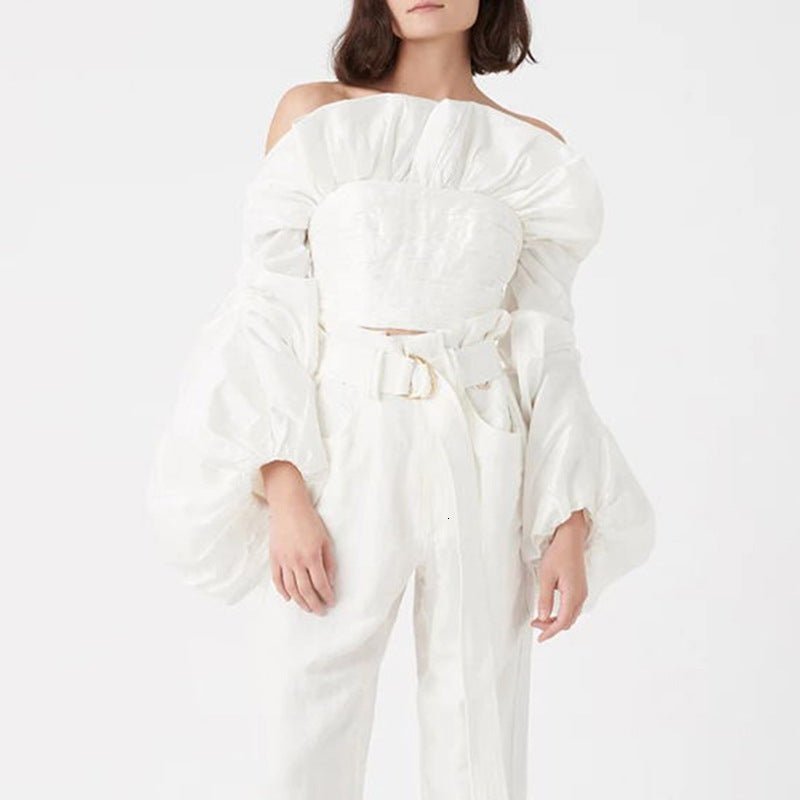 Long - sleeved slim blouse - Taylor K Shop