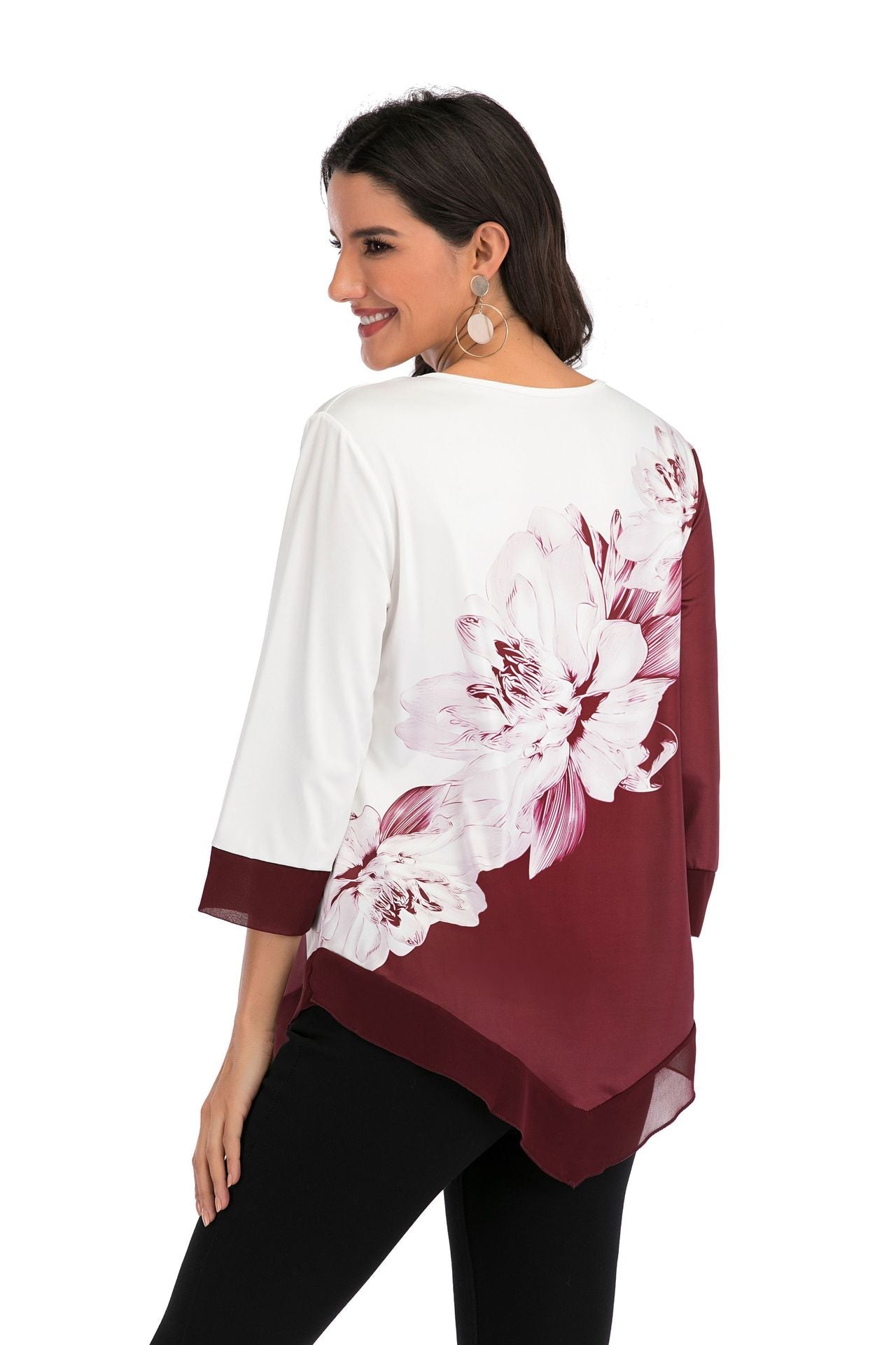 Loose Irregular Hem Blouse - Taylor K Shop