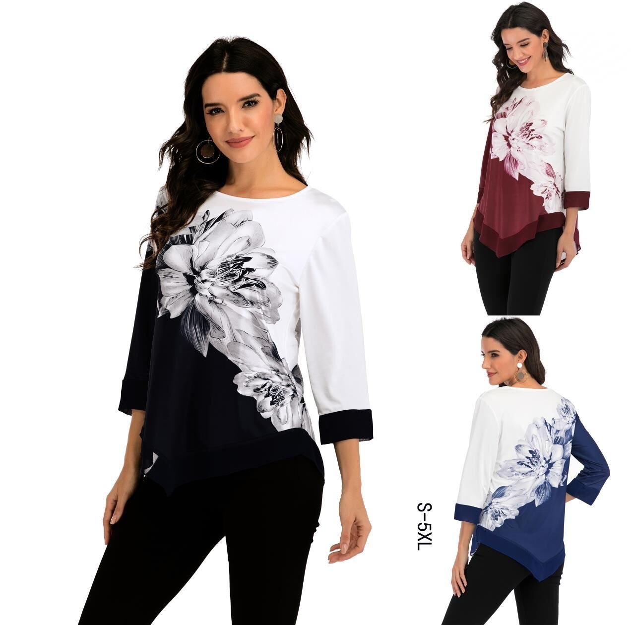 Loose Irregular Hem Blouse - Taylor K Shop
