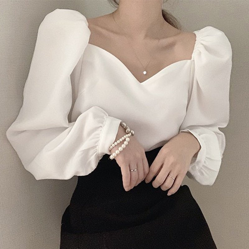 Loose Puffed Sleeve Blouse Blouse Woman - Taylor K Shop