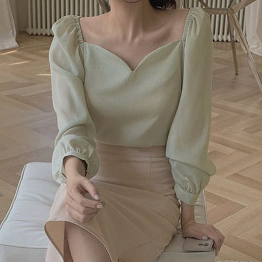 Loose Puffed Sleeve Blouse Blouse Woman - Taylor K Shop