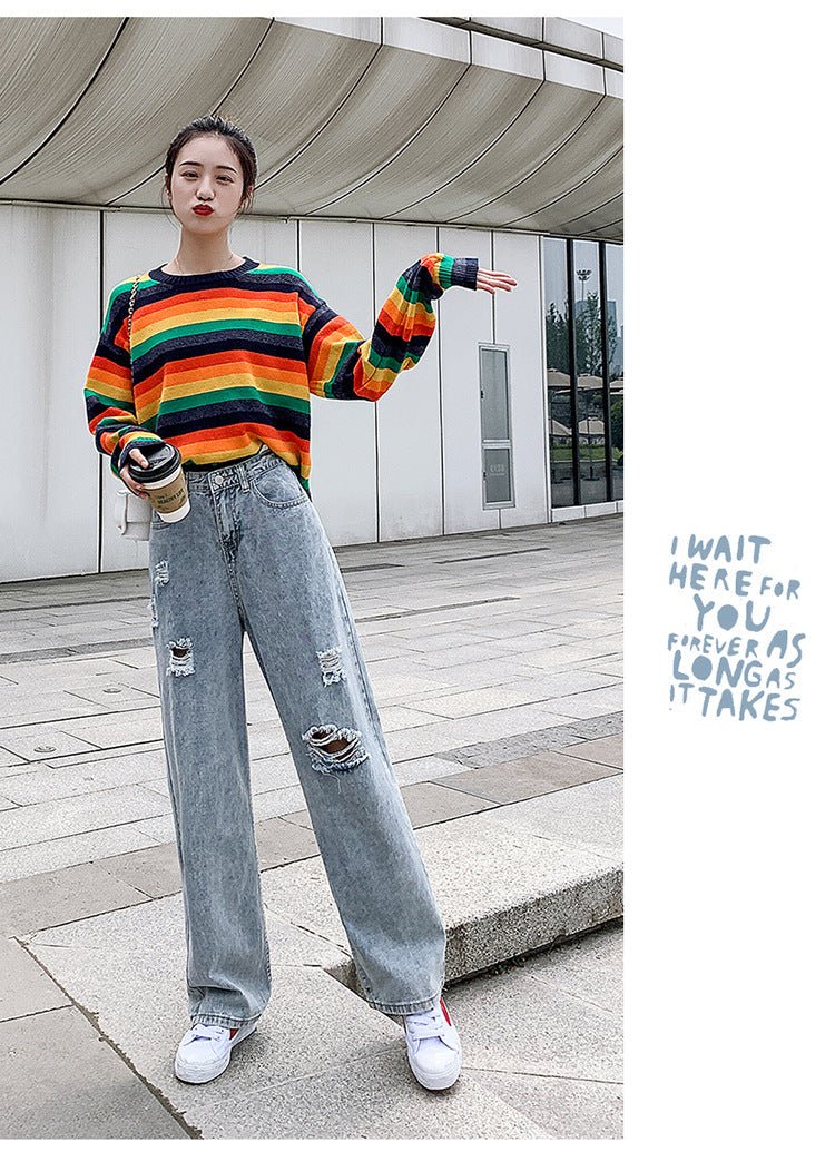 Loose ripped jeans - Taylor K Shop