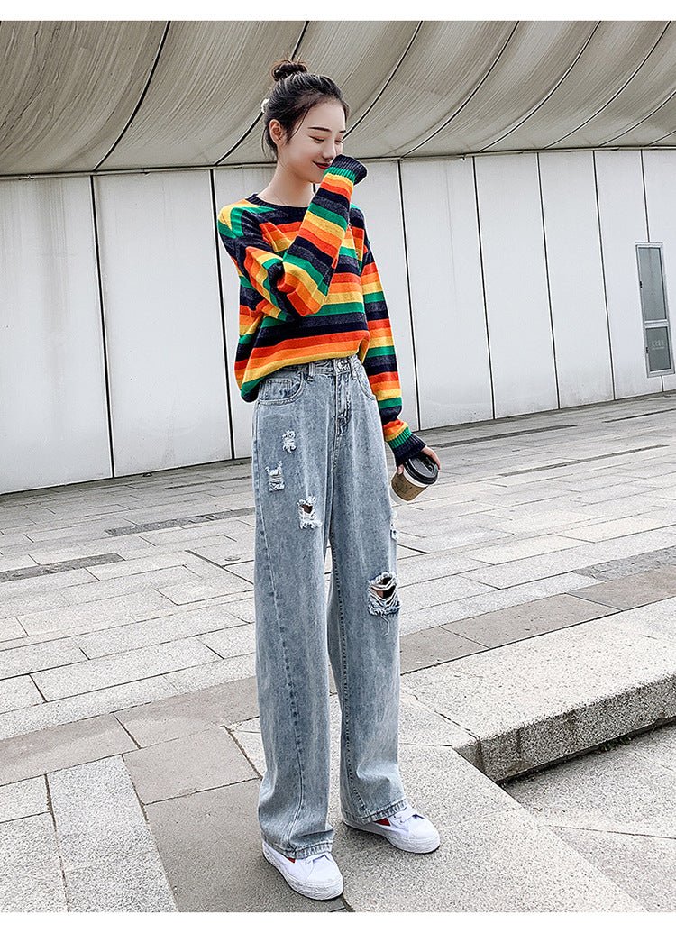 Loose ripped jeans - Taylor K Shop