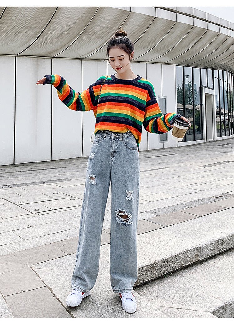 Loose ripped jeans - Taylor K Shop