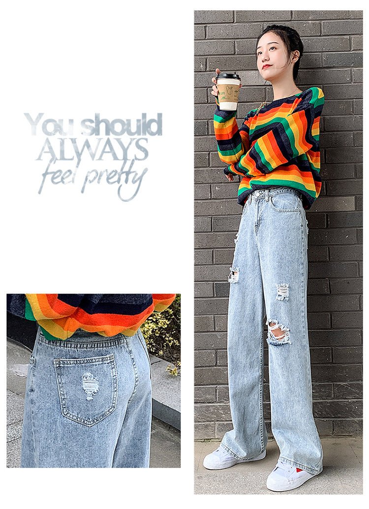 Loose ripped jeans - Taylor K Shop