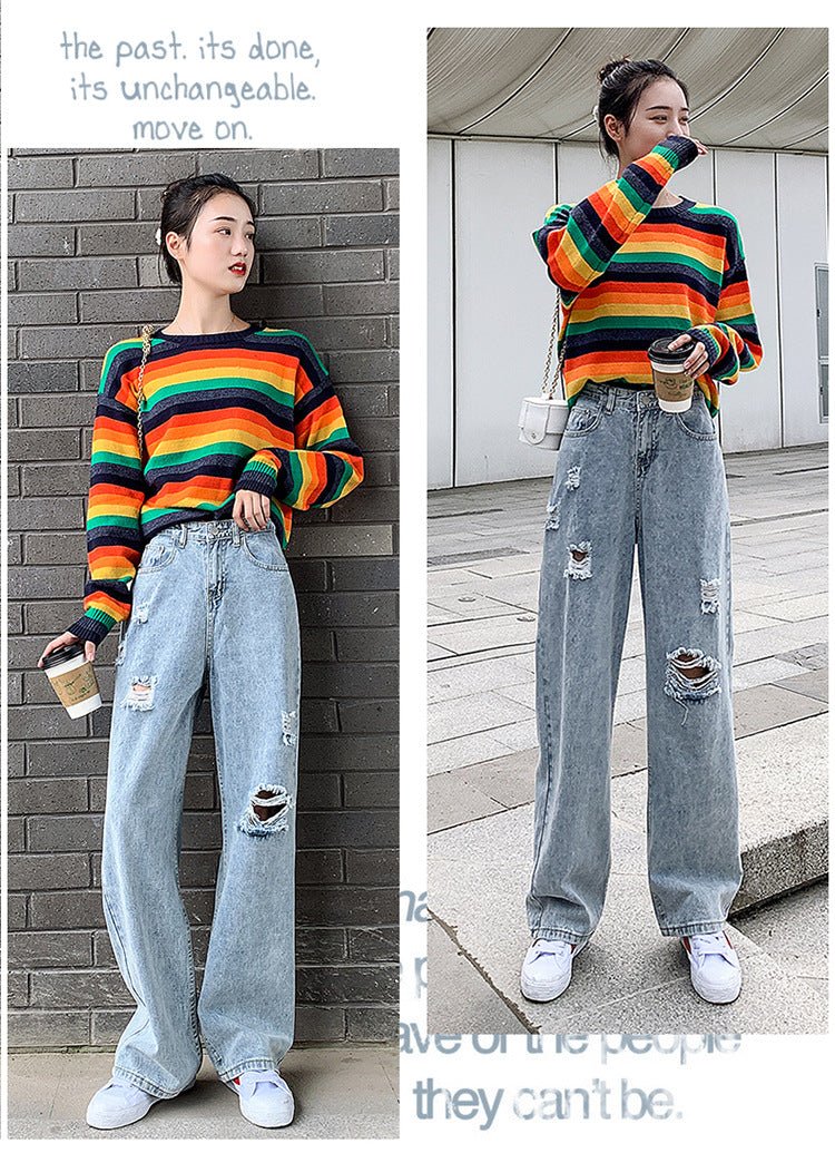 Loose ripped jeans - Taylor K Shop