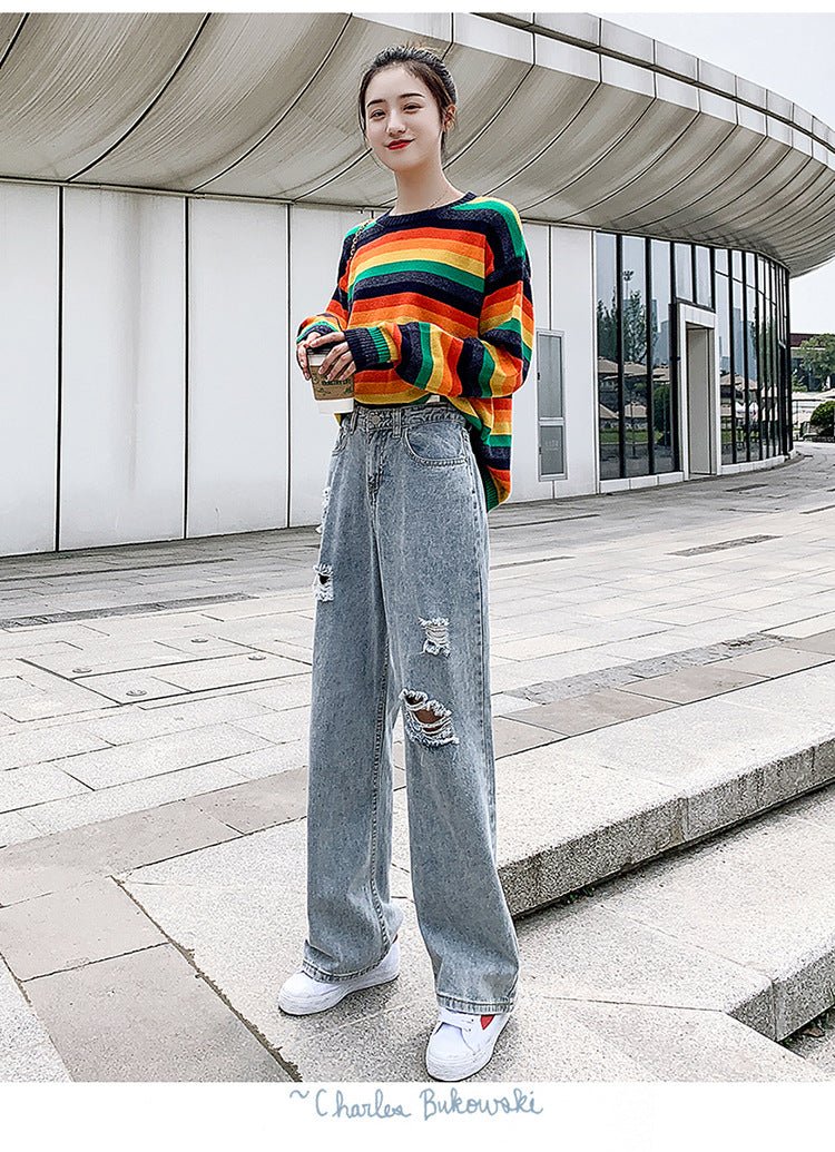 Loose ripped jeans - Taylor K Shop