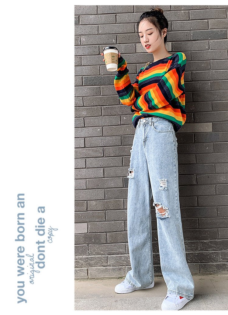 Loose ripped jeans - Taylor K Shop