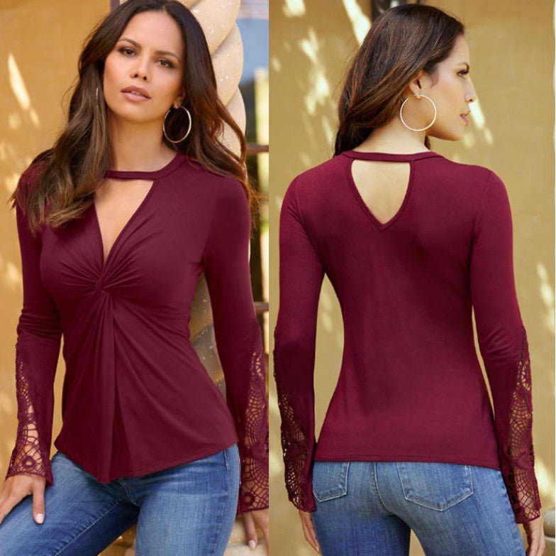 Lovely Lace Cut - Out Blouse - Taylor K Shop