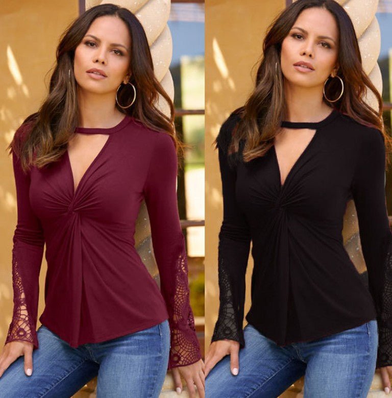 Lovely Lace Cut - Out Blouse - Taylor K Shop