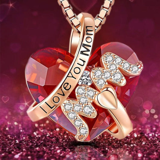 Luxury Fashion Red Blue Heart Crystal Jewelry Ladies - Taylor K Shop