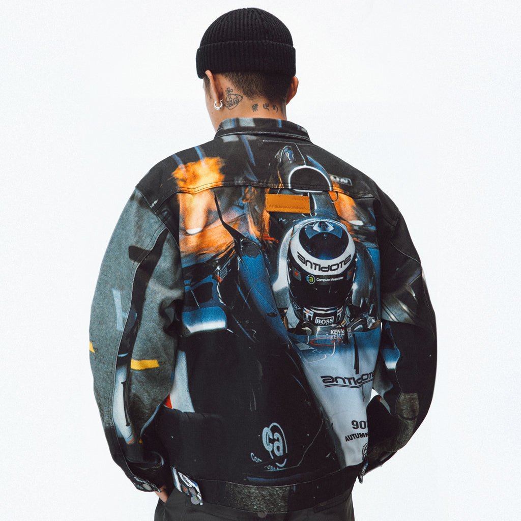 Mens And Womens Printed Zipper Casual Jacket - Taylor K Shop