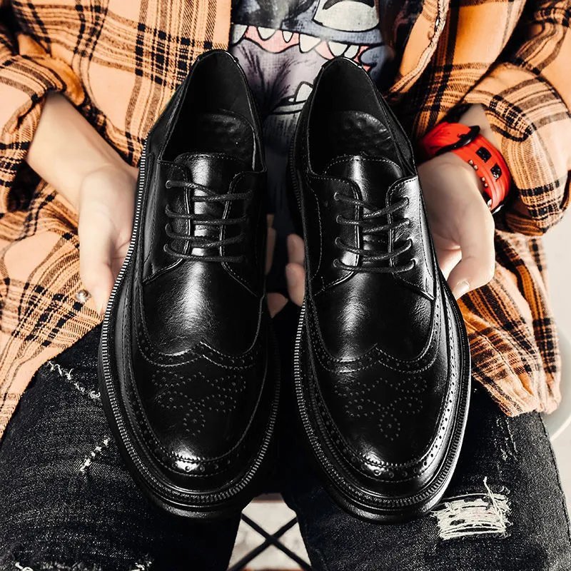 Mens Business Casual Korean Style Trendy British Mens Shoes - Taylor K Shop