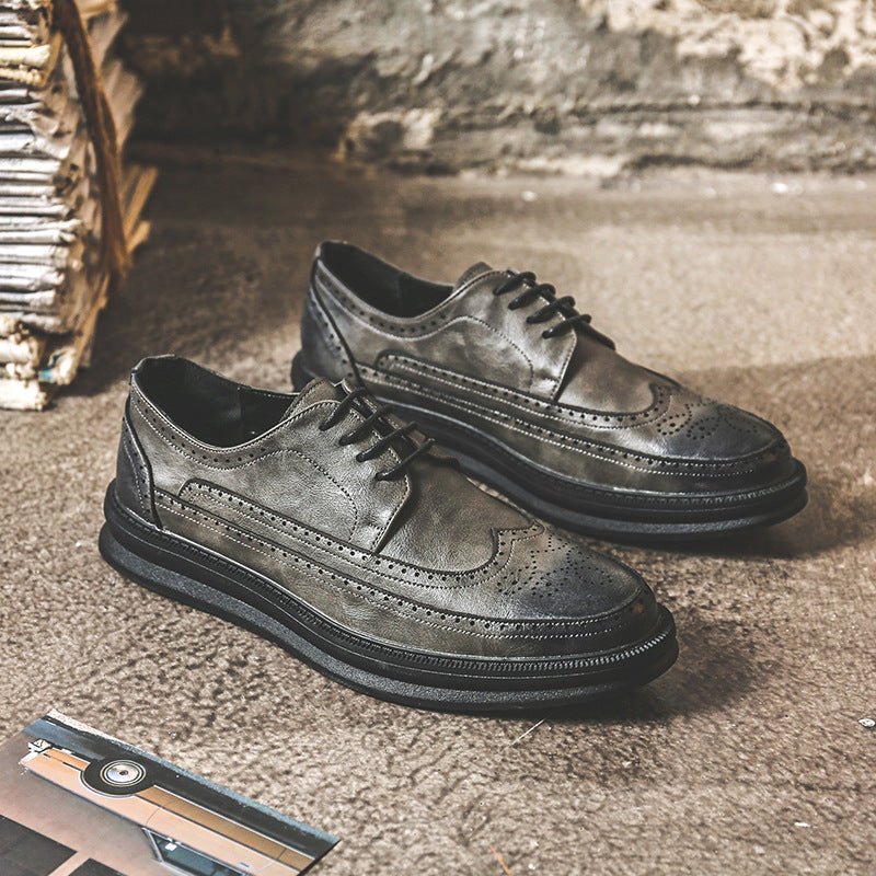 Mens Business Casual Korean Style Trendy British Mens Shoes - Taylor K Shop