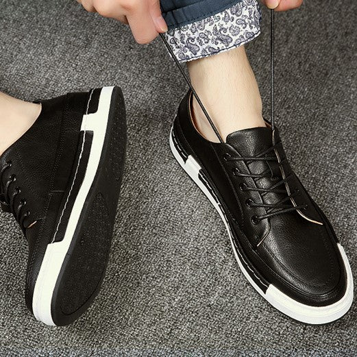 Mens Casual Breathable Vegan Leather Lace Up Shoes - Taylor K Shop