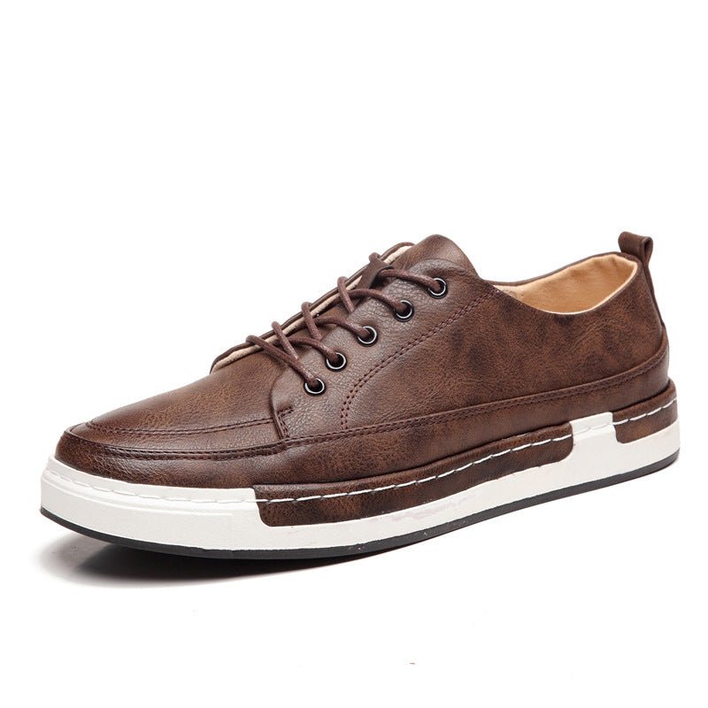 Mens Casual Breathable Vegan Leather Lace Up Shoes - Taylor K Shop