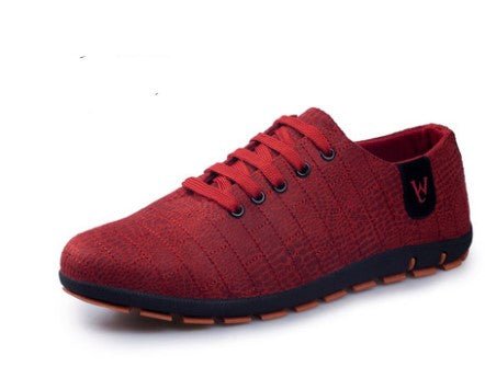 Mens Casual Fashion Low Lace - up Canvas Shoes Flats - Taylor K Shop