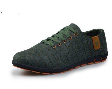 Mens Casual Fashion Low Lace - up Canvas Shoes Flats - Taylor K Shop