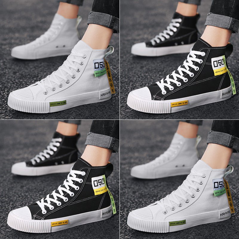 Mens College Style High Top Canvas Shoes - Taylor K Shop