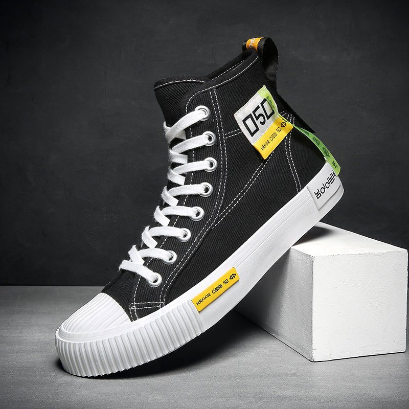 Mens College Style High Top Canvas Shoes - Taylor K Shop