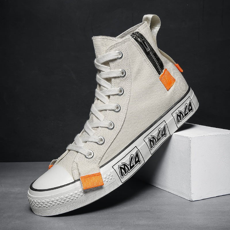 Mens College Style High Top Canvas Shoes - Taylor K Shop