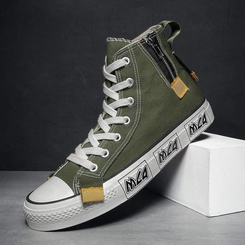 Mens College Style High Top Canvas Shoes - Taylor K Shop