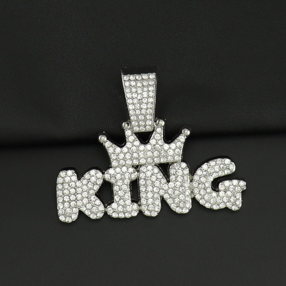 Mens Fashion Alloy Necklace With Diamond Pendant - Taylor K Shop