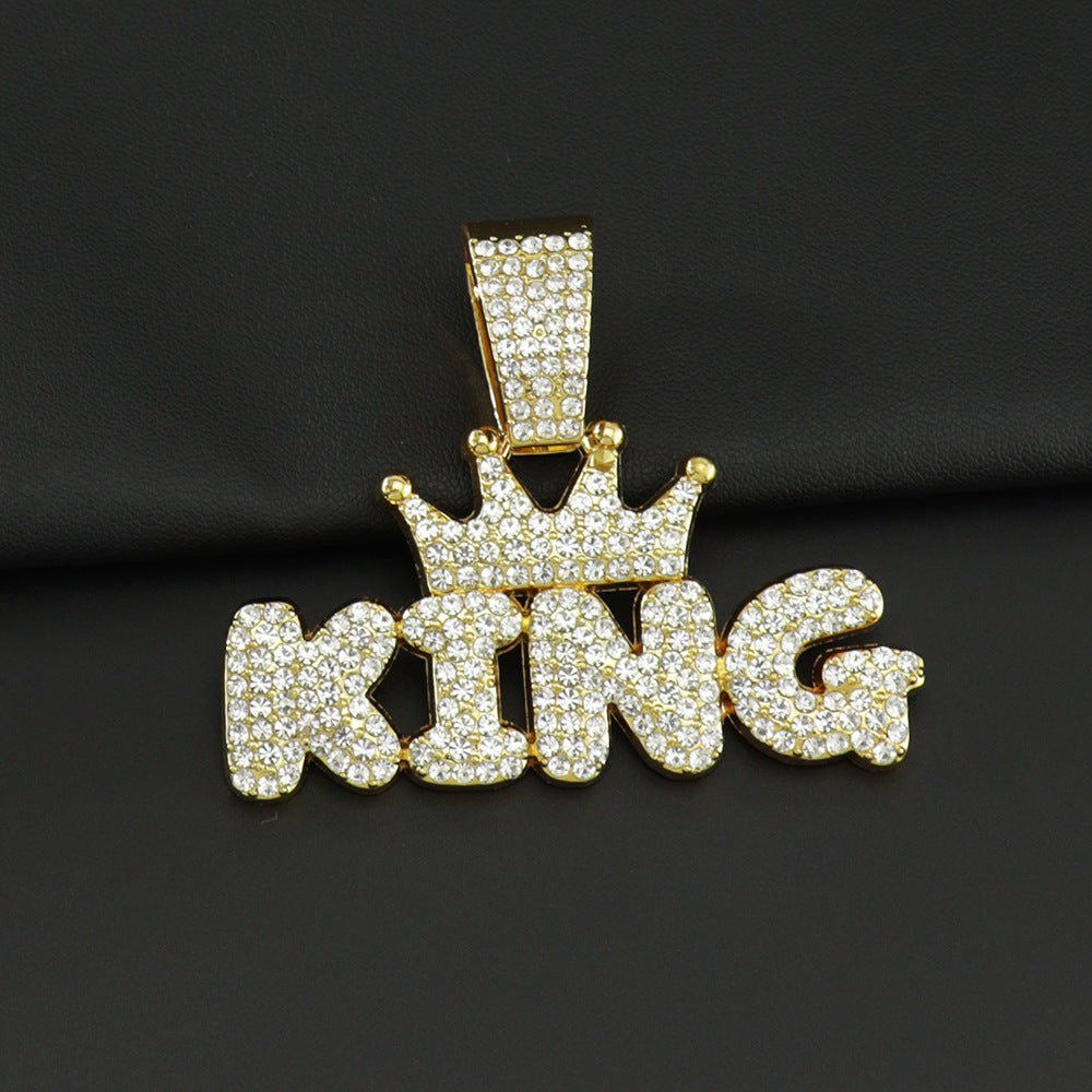 Mens Fashion Alloy Necklace With Diamond Pendant - Taylor K Shop