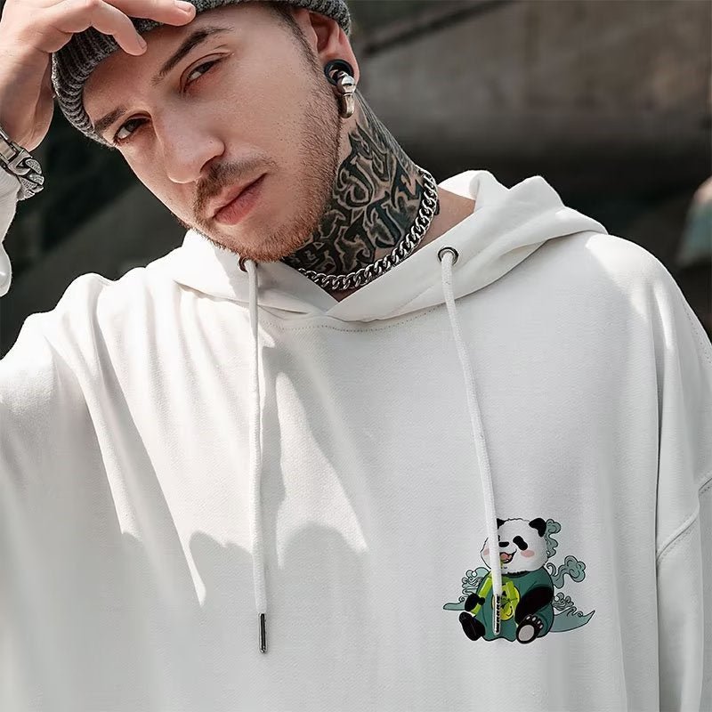 Mens Fashion Casual Loose Panda Print Sweatshirt - Taylor K Shop
