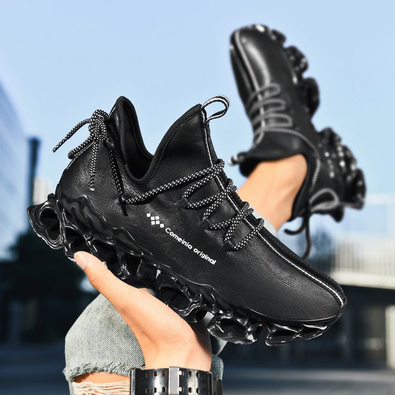 Mens Fashion Casual Microfiber Leather Upper Sneakers - Taylor K Shop