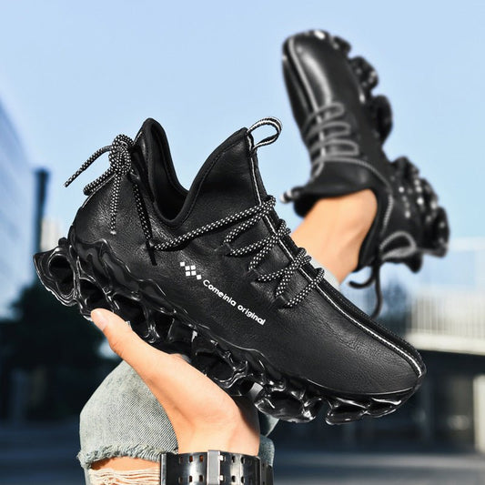 Mens Fashion Casual Microfiber Leather Upper Sneakers - Taylor K Shop