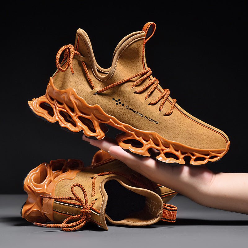 Mens Fashion Casual Microfiber Leather Upper Sneakers - Taylor K Shop