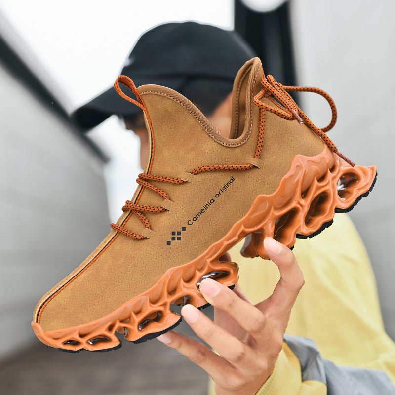 Mens Fashion Casual Microfiber Leather Upper Sneakers - Taylor K Shop