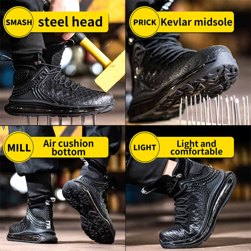 Mens Fashion Smash And Puncture Resistant Lightweight Air Cushion Shock Absorbing Shoes - Taylor K Shop