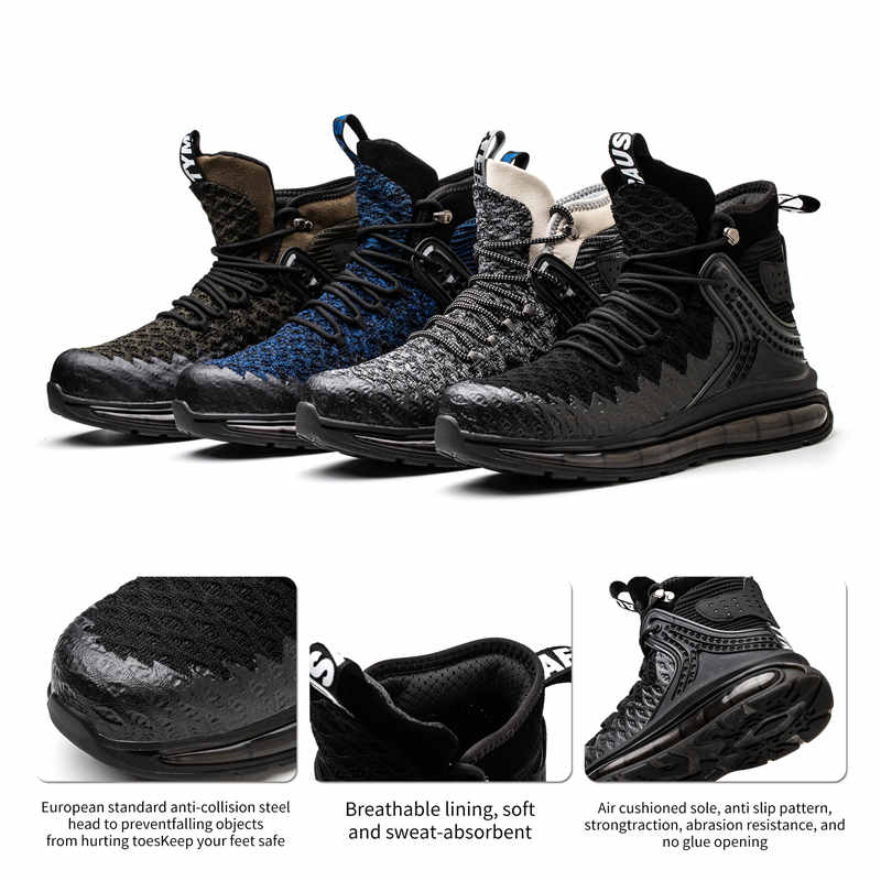 Mens Fashion Smash And Puncture Resistant Lightweight Air Cushion Shock Absorbing Shoes - Taylor K Shop