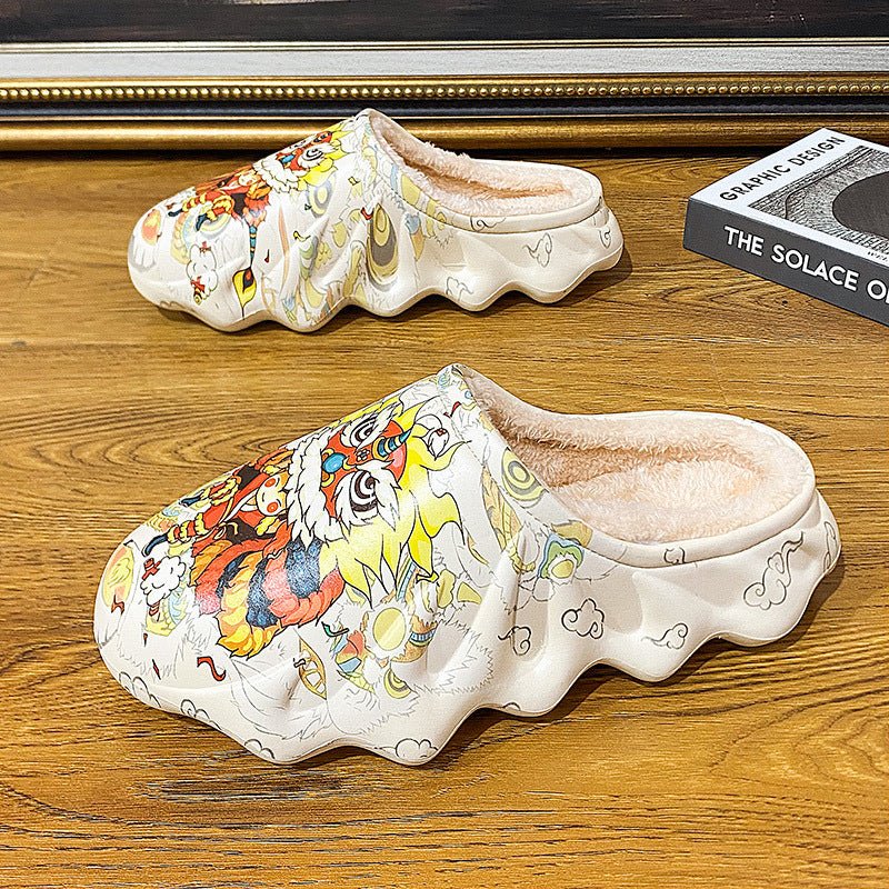 Men's Fashionable Warm Plush Slippers - Taylor K Shop