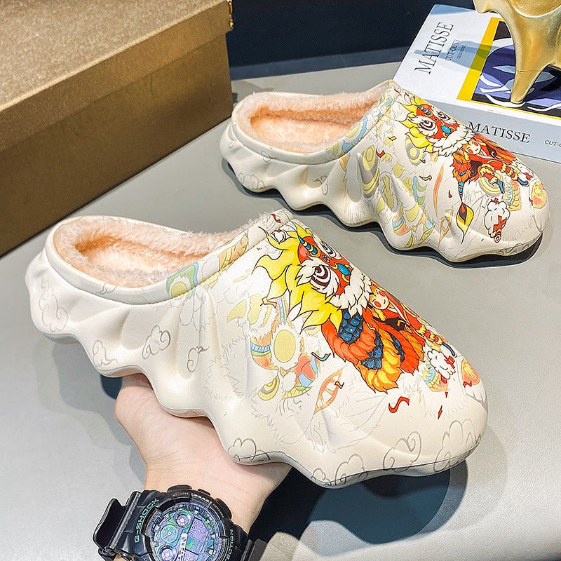 Men's Fashionable Warm Plush Slippers - Taylor K Shop