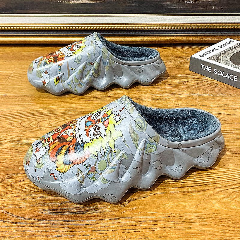 Men's Fashionable Warm Plush Slippers - Taylor K Shop