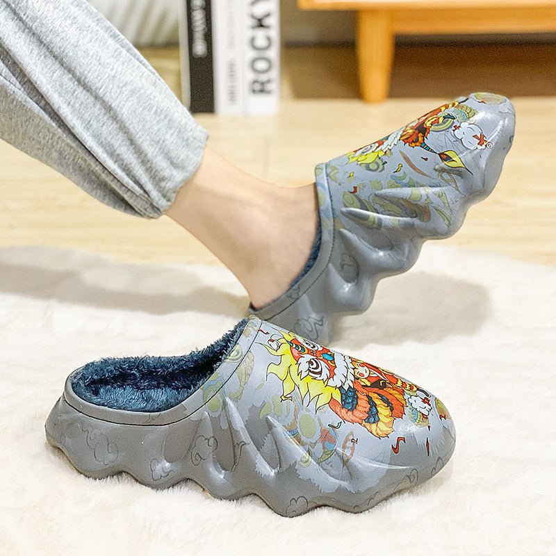 Men's Fashionable Warm Plush Slippers - Taylor K Shop