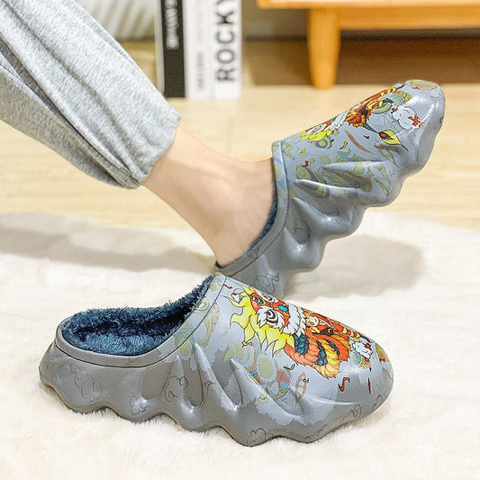 Men's Fashionable Warm Plush Slippers - Taylor K Shop