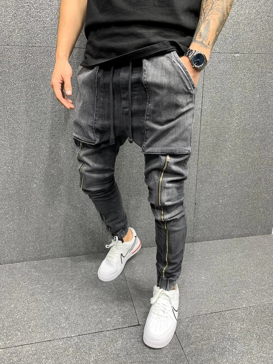Men's Jeans Casual Sports Pants Leggings Washed Jeans - Taylor K Shop