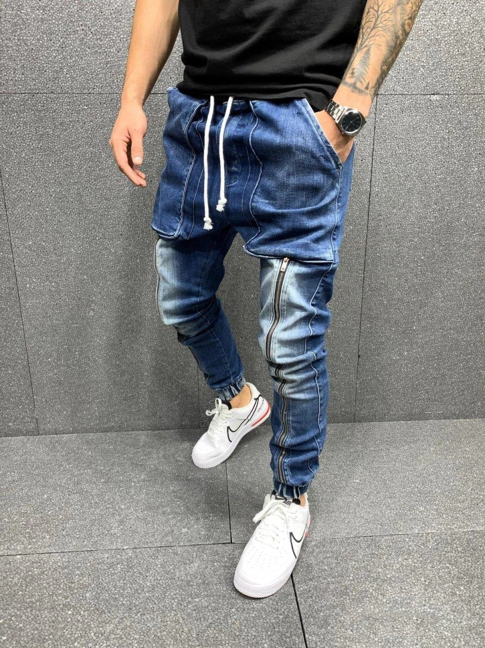 Men's Jeans Casual Sports Pants Leggings Washed Jeans - Taylor K Shop